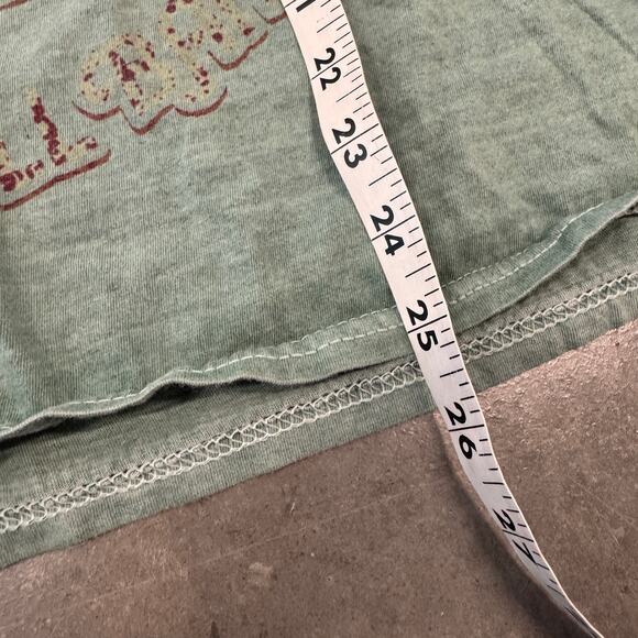 Vintage Y2K Aerosmith Green Band Tour Graphic Tee Acid Wash Soft Casual Large - Picture 5 of 5